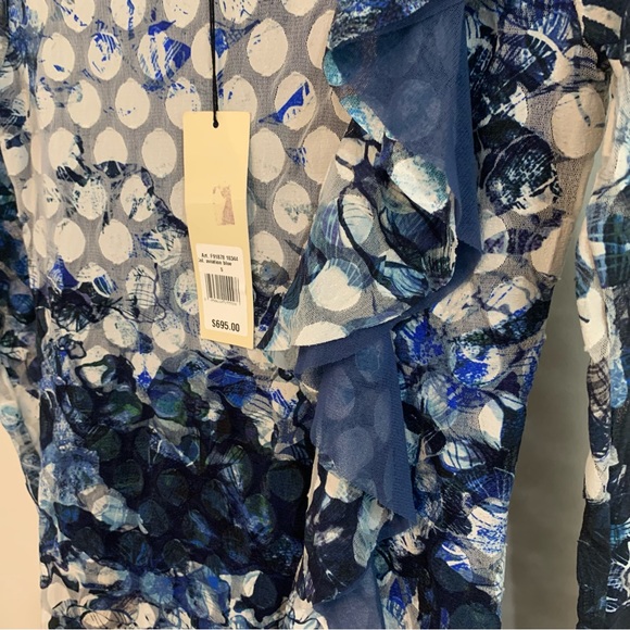 Fuzzi By Jean Paul Gaultier Abstract Dot Ruffle Detail Dress NWT $695 Si… - Picture 12 of 16